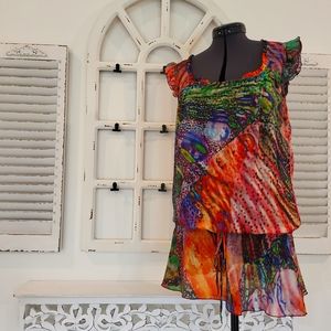 Miss Sixty signature Coral printed dress XS